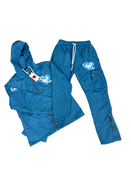 Aqua Blue Nylon Set